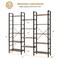 Vintage Triple Wide 5-Tier Bookcase Large Bookshelf Display Storage Shelf